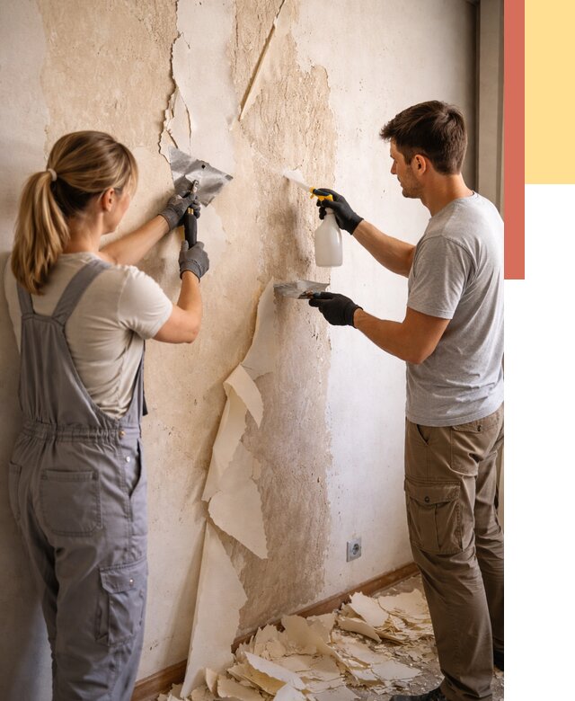 Снятие старых обоев в Тулуне от 5665 руб. под ключ недорого | ОТДЕЛОЧНИК-Тлн