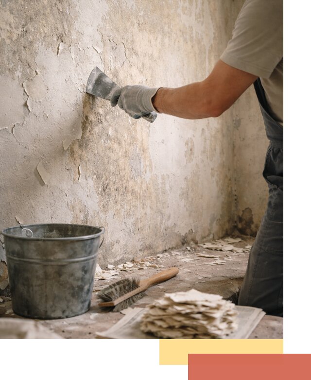 Удаление старой краски со стен в Тулуне качественно и быстро