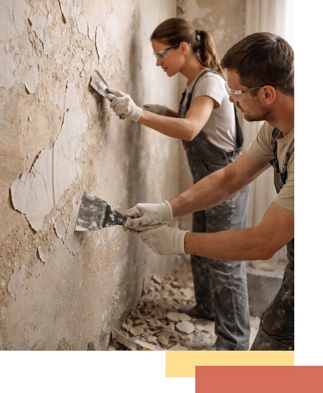 Снятие старой шпаклевки и подготовка поверхностей в Тулуне