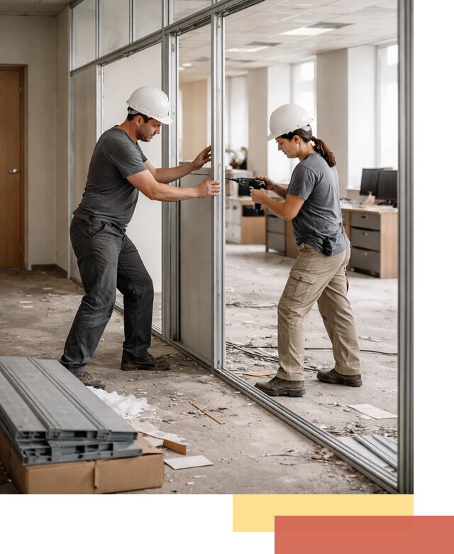 Демонтаж алюминиевых перегородок в Тулуне быстро и аккуратно