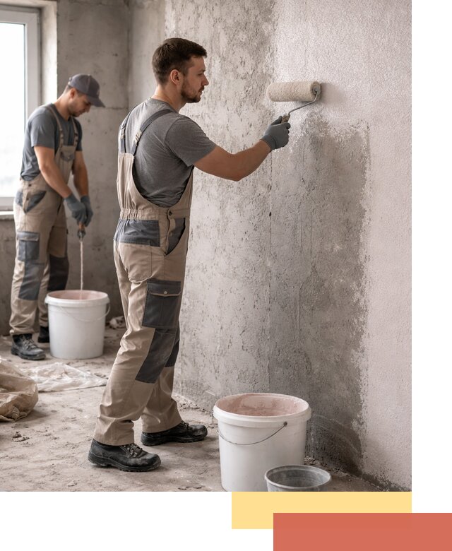 Нанесение бетоноконтакта на стены в Тулуне для последующей отделки