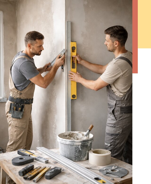 Выведение углов стен в Тулуне от 1996 руб. быстро и недорого | ОТДЕЛОЧНИК-Тлн