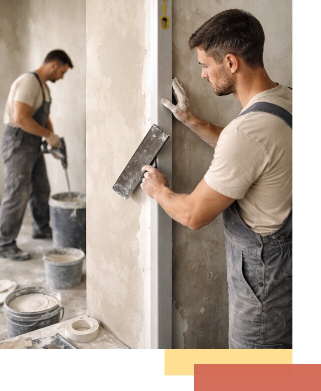 Выведение углов стен в Тулуне: монтаж и оштукатуривание