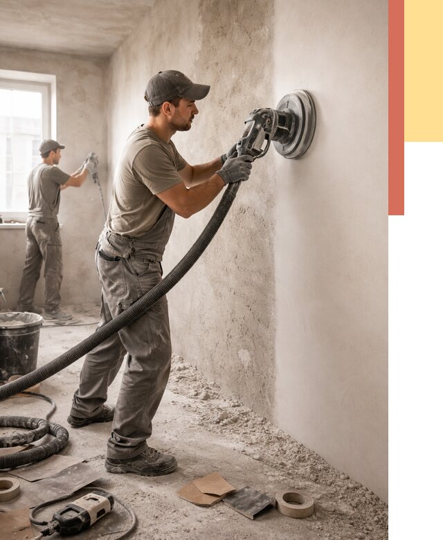 Шлифовка стен в Тулуне от 1295 руб/м2 — быстро и недорого | ОТДЕЛОЧНИК-Тлн