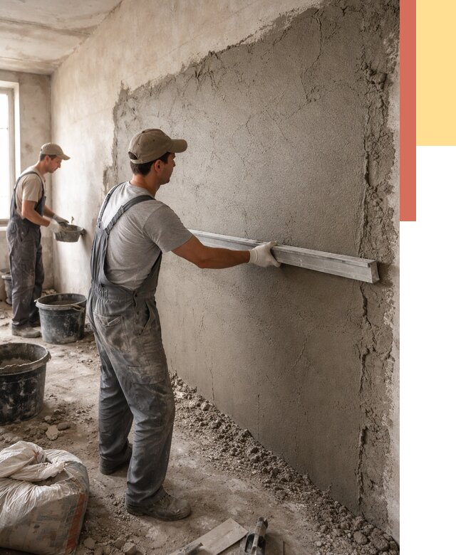 Цементная штукатурка стен в Тулуне от 4856 руб/м2 — быстро и недорого | ОТДЕЛОЧНИК-Тлн