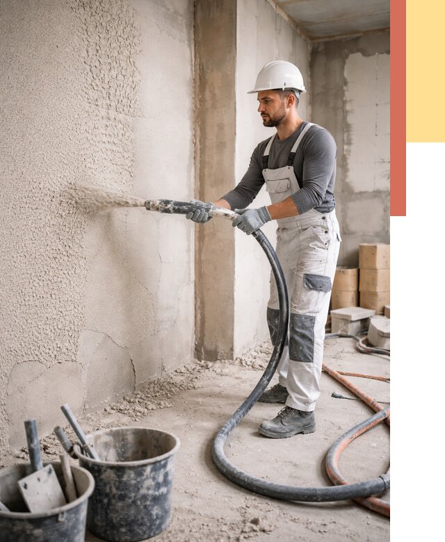 Машинная штукатурка стен в Тулуне под ключ от 7014 руб./м2 | ОТДЕЛОЧНИК-Тлн