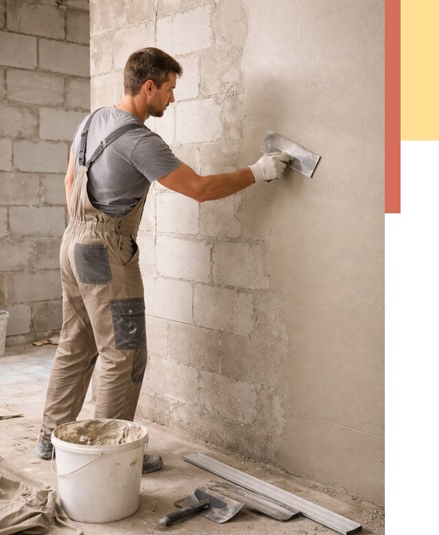 Штукатурка стен из газобетона в Тулуне от 2266 руб./м2 — быстро и недорого | ОТДЕЛОЧНИК-Тлн