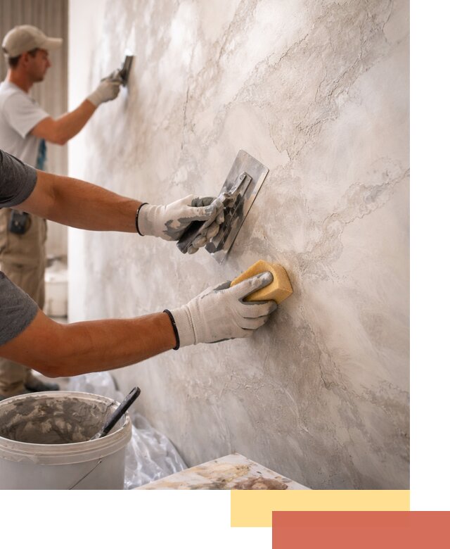 Декоративная штукатурка под мрамор в Тулуне для стен и потолков