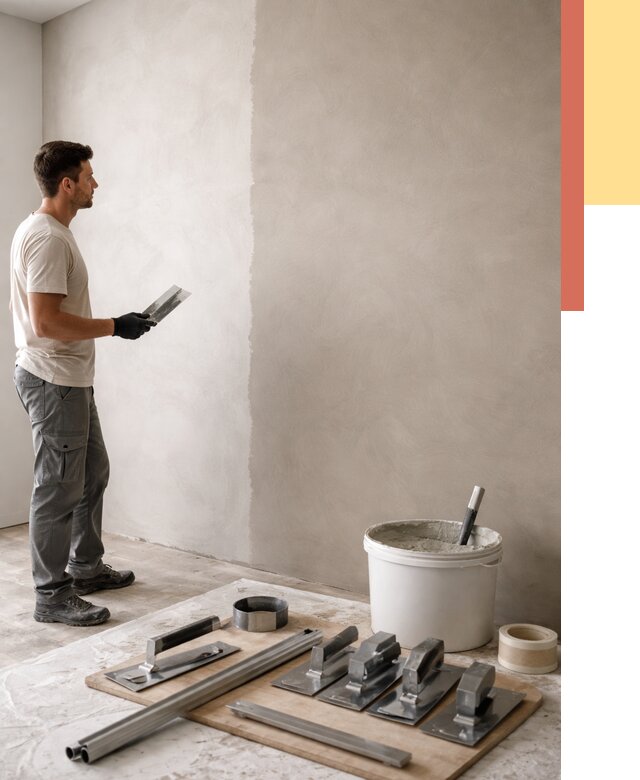 Нанесение микроцемента на стены в Тулуне от 3453 руб./м2 под ключ | ОТДЕЛОЧНИК-Тлн