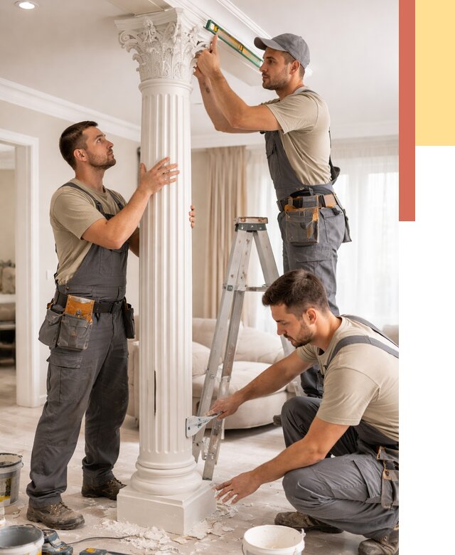 Установка декоративных колонн в Тулуне от 12948 руб. под ключ | ОТДЕЛОЧНИК-Тлн