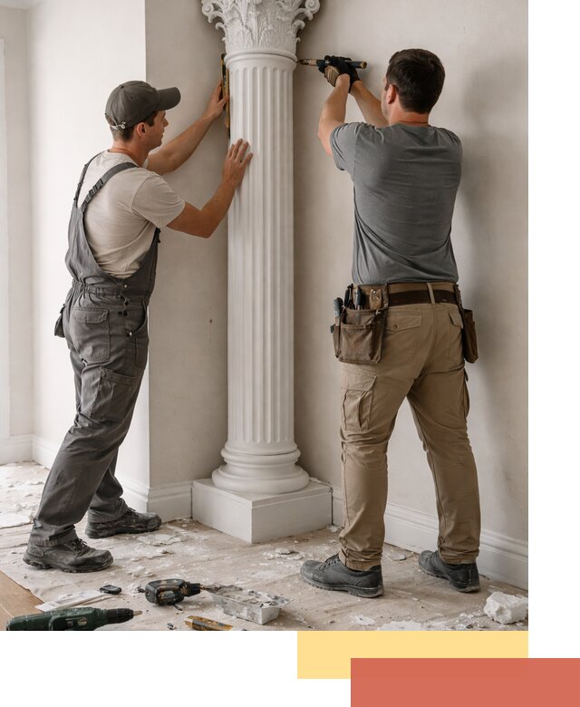 Установка декоративных колонн в Тулуне под ключ