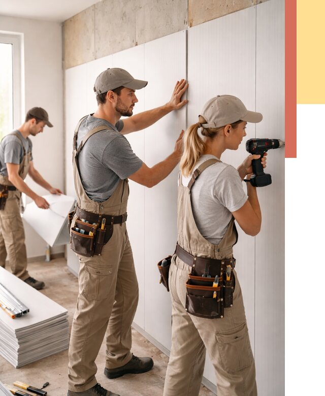 Монтаж ПВХ панелей на стены в Тулуне от 486 руб/м2 — быстро и недорого | ОТДЕЛОЧНИК-Тлн