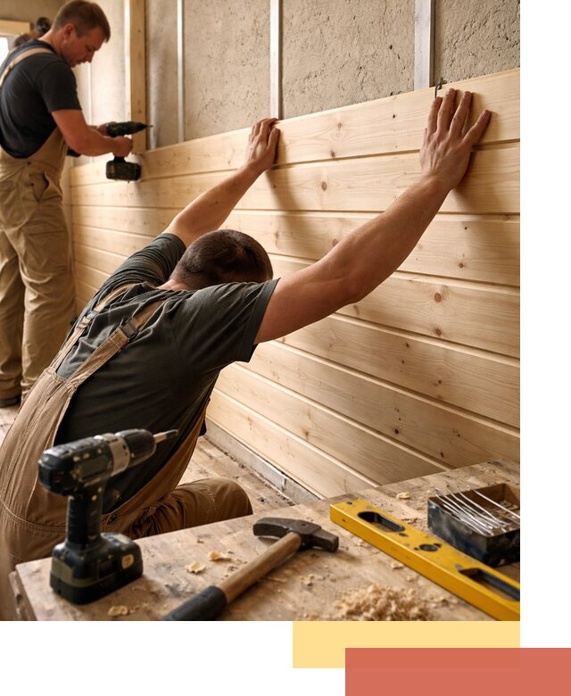 Монтаж деревянной вагонки на стены в Тулуне быстро и качественно