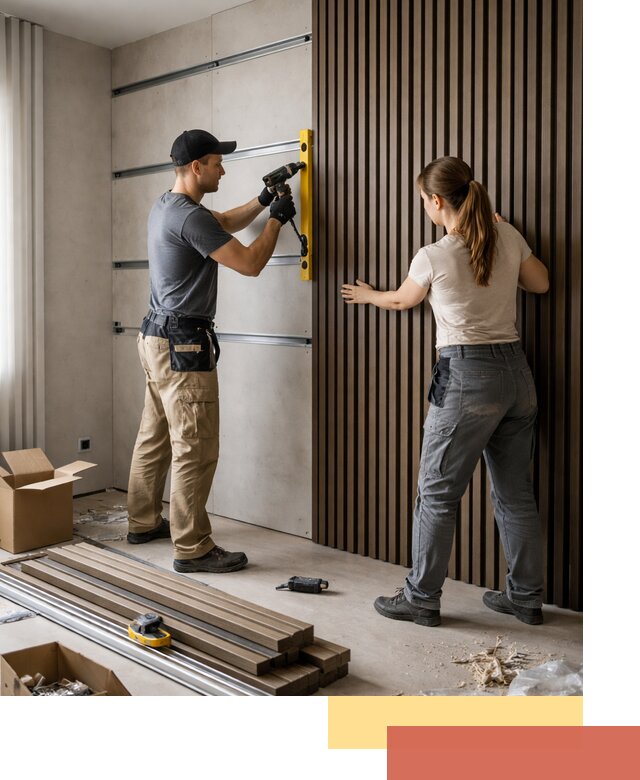 Монтаж реечных панелей на стены в Тулуне