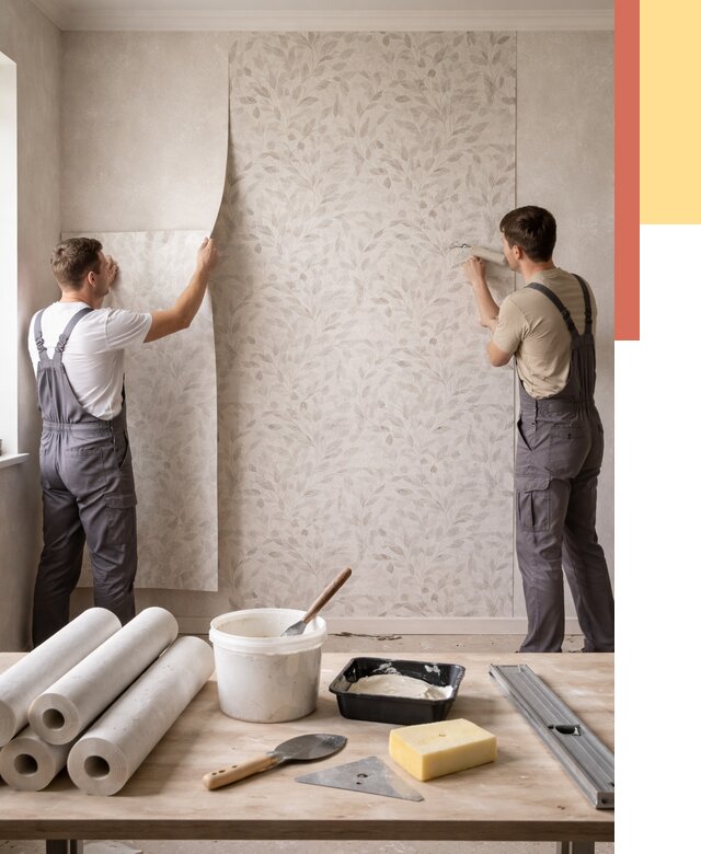 Поклейка обоев с подбором рисунка в Тулуне от 3777 руб. | ОТДЕЛОЧНИК-Тлн - быстро и недорого