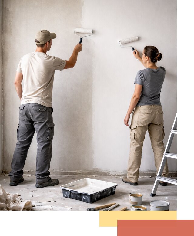 Окраска стен по стеклохолсту в Тулуне качественно и долговечно