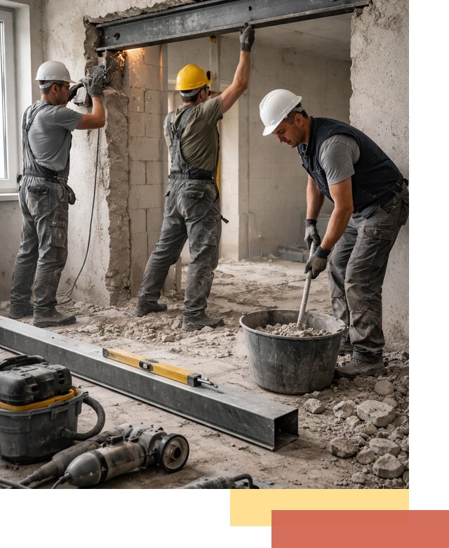 Создание проемов в стенах и несущих конструкциях в Тулуне