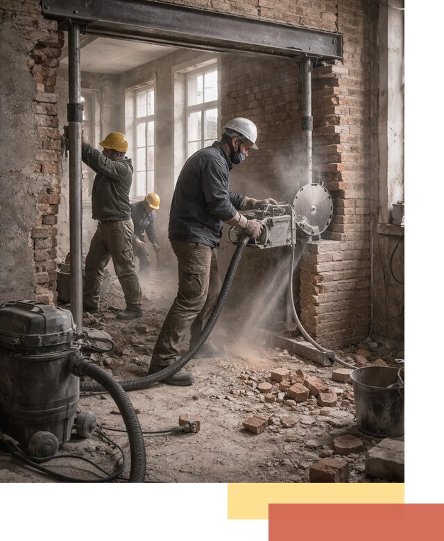 Прорезка проема в стене под дверной или оконный проем в Тулуне