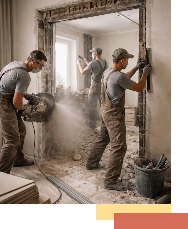 Расширение дверного проема под установку новой двери в Тулуне