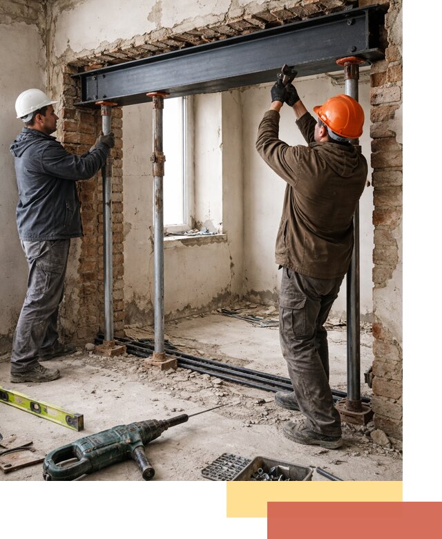 Усиление проема в стене в Тулуне для расширения и безопасности