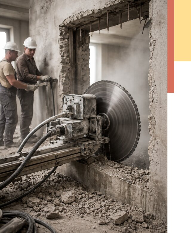 Алмазная резка проемов в Тулуне от 4856 руб. быстро и недорого | ОТДЕЛОЧНИК-Тлн