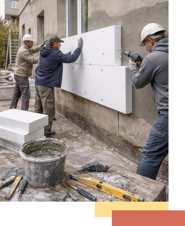 Утепление наружных стен пенопластом в Тулуне