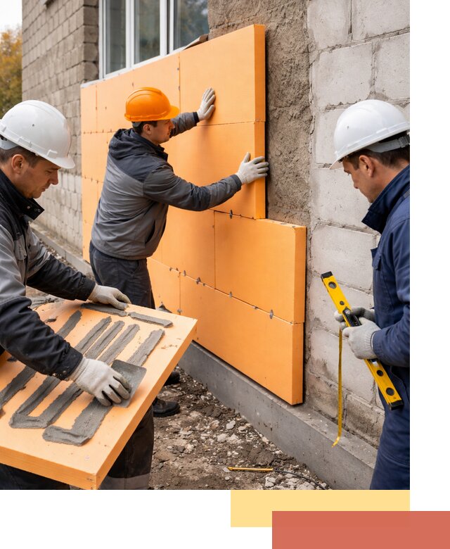 Утепление фасада пеноплексом под ключ в Тулуне