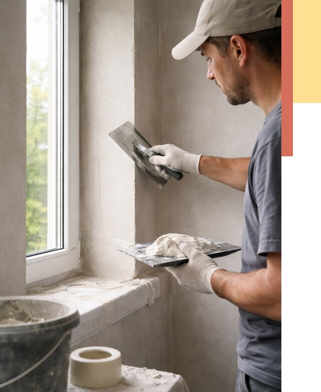 Штукатурка откосов в Тулуне от 4856 руб/м² — услуги и выравнивание под ключ | ОТДЕЛОЧНИК-Тлн