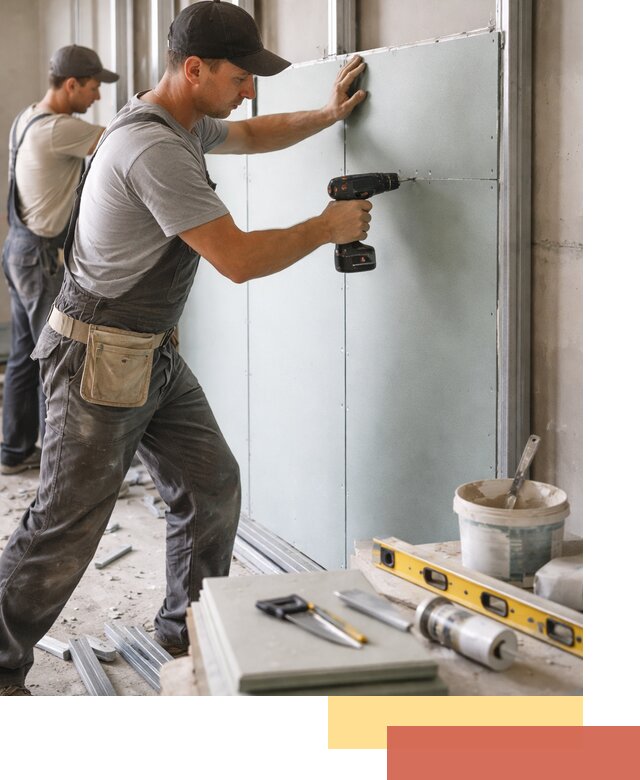 Кладка влагостойких перегородок ПГП в Тулуне