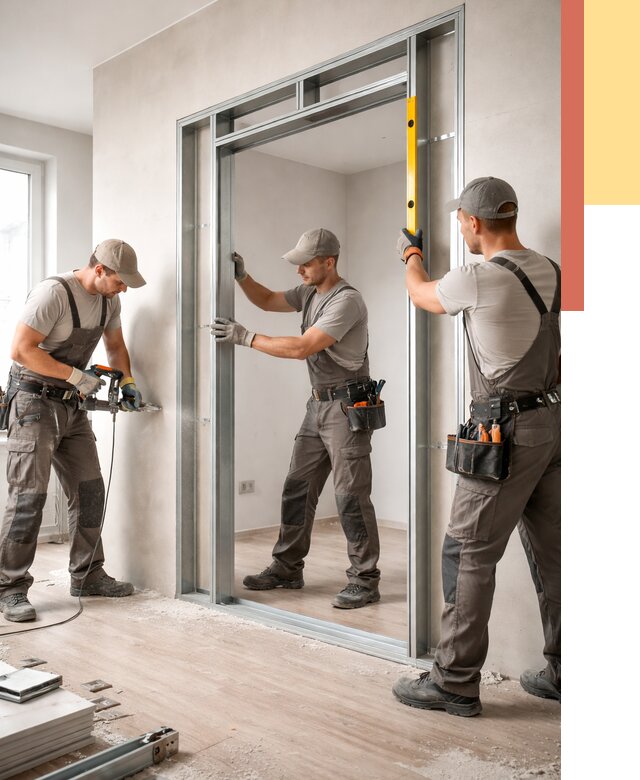 Устройство дверного проема в перегородке в Тулуне от 4856 руб. под ключ | ОТДЕЛОЧНИК-Тлн