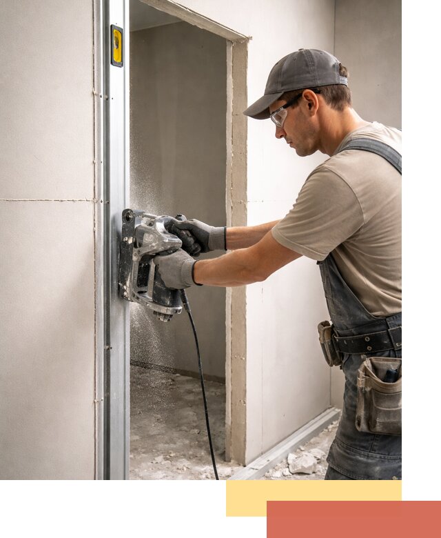 Устройство дверного проема в перегородке в Тулуне