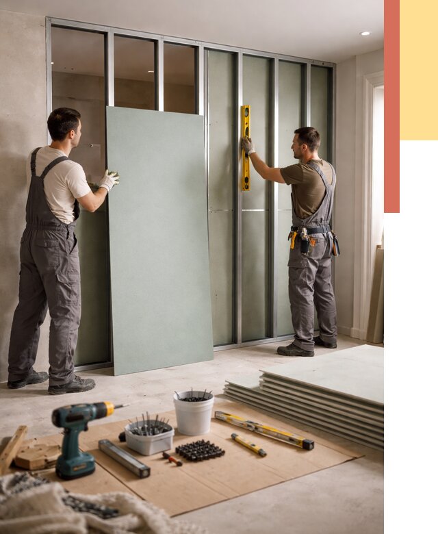 Перегородка из влагостойкого гипсокартона в Тулуне от 5179 руб. — монтаж под ключ | ОТДЕЛОЧНИК-Тлн