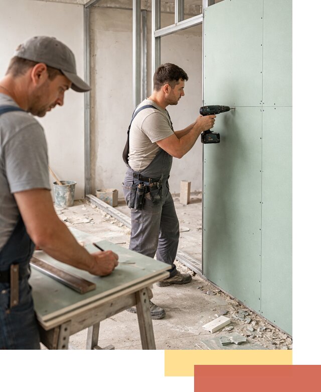 Перегородки из влагостойкого гипсокартона под ключ в Тулуне