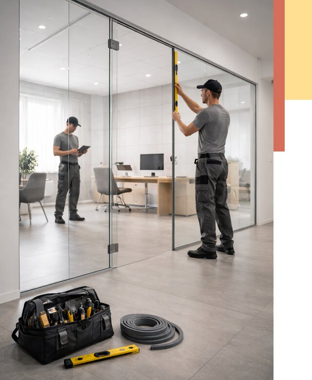 Цельностеклянные перегородки под ключ в Тулуне от 10251 руб. — монтаж и цены | ОТДЕЛОЧНИК-Тлн