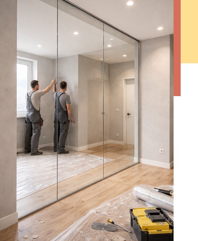 Безрамные стеклянные перегородки в Тулуне — монтаж от 10251 руб. | ОТДЕЛОЧНИК-Тлн