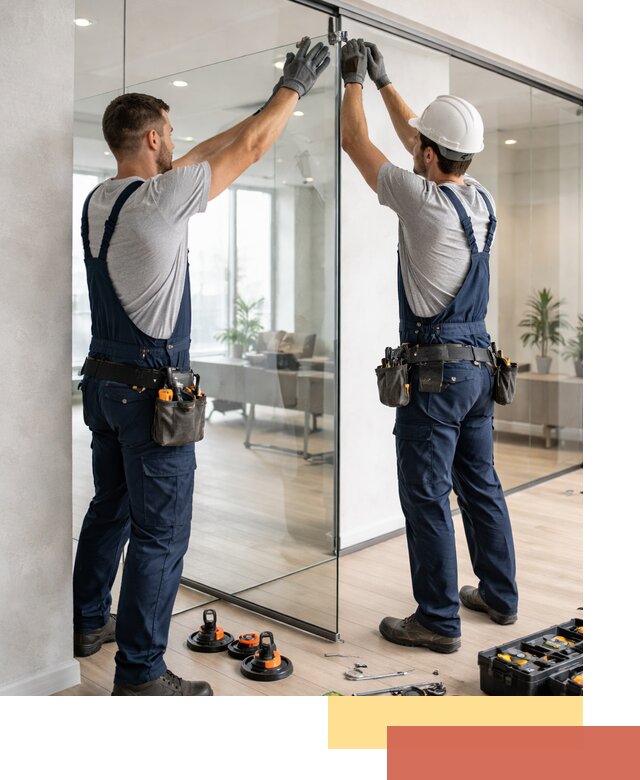 Безрамные стеклянные перегородки под ключ в Тулуне