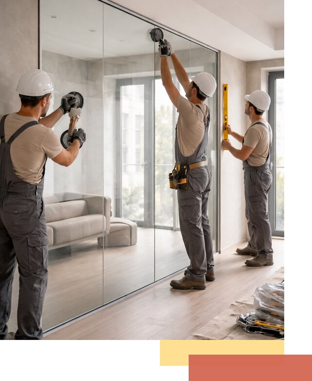 Перегородки из закаленного стекла в Тулуне для офисов и квартир