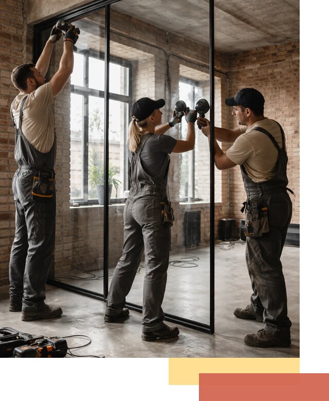 Стеклянные перегородки лофт — изготовление и монтаж в Тулуне