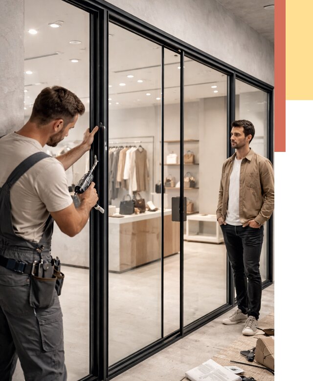 Стеклянные перегородки для магазинов в Тулуне от 8848 руб. под ключ | ОТДЕЛОЧНИК-Тлн