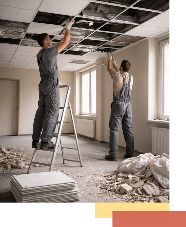 Демонтаж потолков Армстронг профессионально в Тулуне