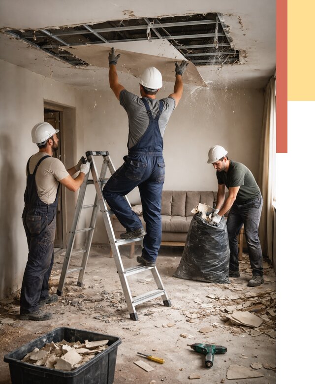 Демонтаж гипсокартонного потолка в Тулуне от 453 руб. за м2 — ОТДЕЛОЧНИК-Тлн