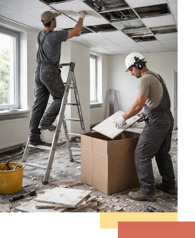 Демонтаж потолочной плитки в Тулуне быстро и аккуратно