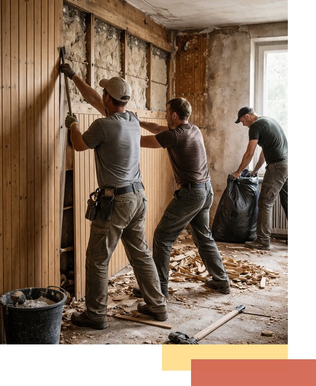 Демонтаж вагонки и вывоз материалов в Тулуне