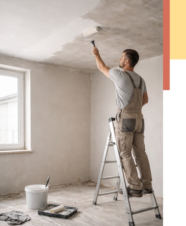 Грунтовка потолка в Тулуне от 2698 руб. — быстро и недорого | ОТДЕЛОЧНИК-Тлн