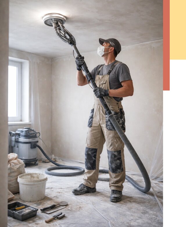 Шлифовка потолка в Тулуне от 3777 руб. — услуги шлифования потолка | ОТДЕЛОЧНИК-Тлн