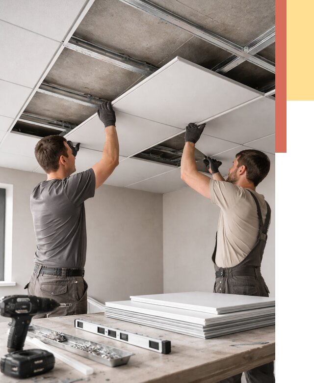 Монтаж кассетного потолка в Тулуне от 4856 руб/м2 — установка и сборка | ОТДЕЛОЧНИК-Тлн