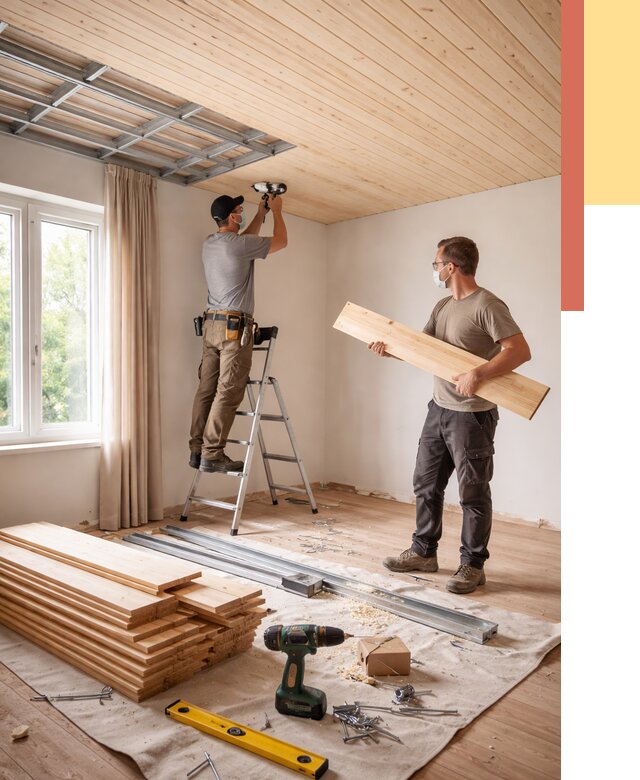 Монтаж потолка из вагонки в Тулуне от 7014 руб. | Быстро и недорого — ОТДЕЛОЧНИК-Тлн