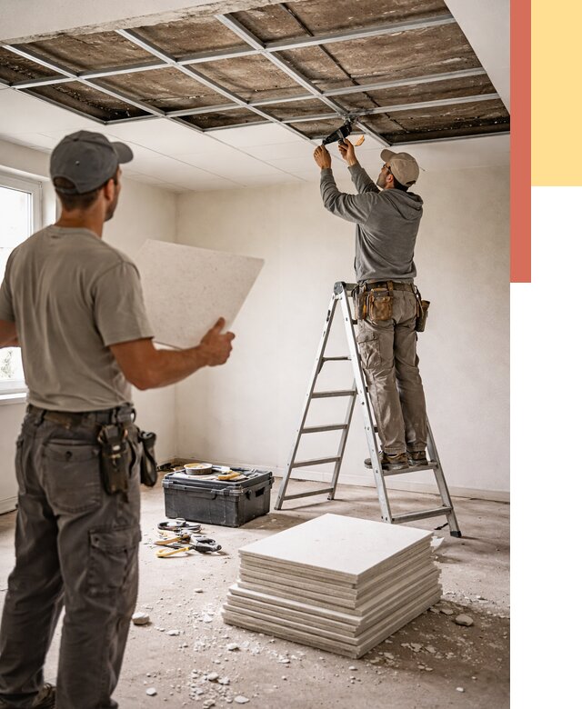 Замена плит подвесного потолка в Тулуне от 1888 руб. быстро и недорого | ОТДЕЛОЧНИК-Тлн