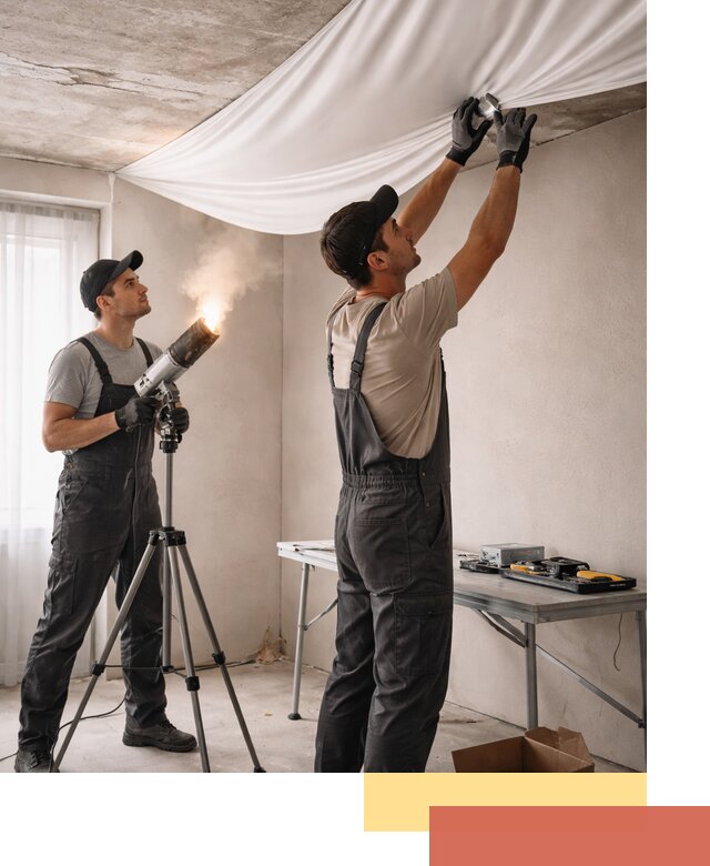 Установка натяжного потолка под ключ в Тулуне