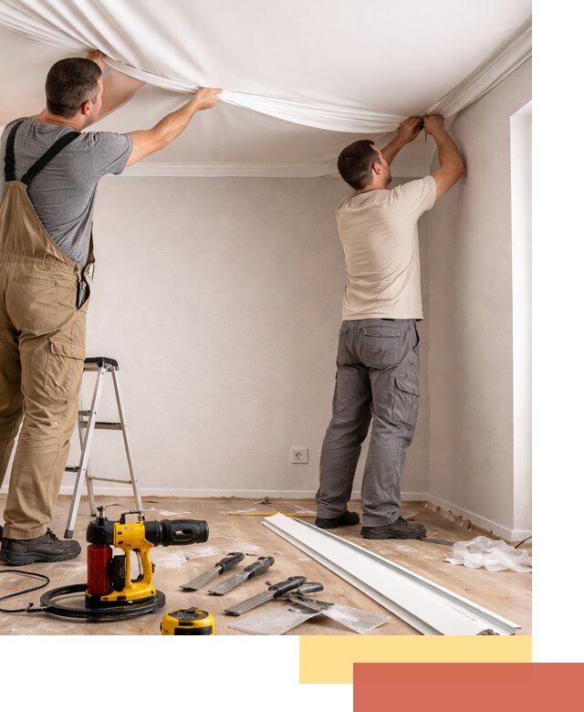 Монтаж ПВХ натяжного потолка в Тулуне качественно и быстро